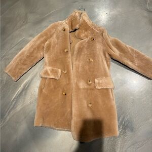 Stylish Tan Real Fur Coat